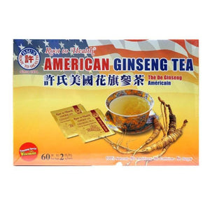 Hsu's American Ginseng Tea - 60 Tea Bags-HSU'S-Po Wing Online