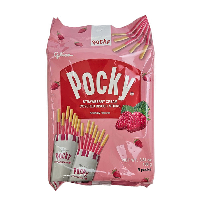 Pocky Strawberry Cream Covered Biscuit Sticks