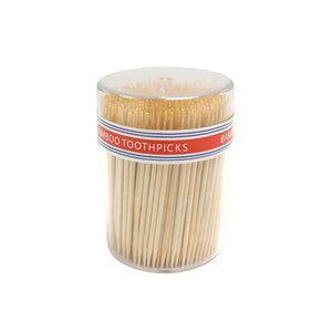 Bamboo Toothpicks in Plastic Holder