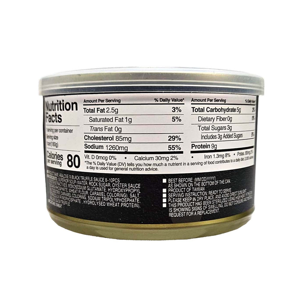 Canned Abalone in Black Truffle Sauce (8-10 pcs)-ON KEE-Po Wing Online