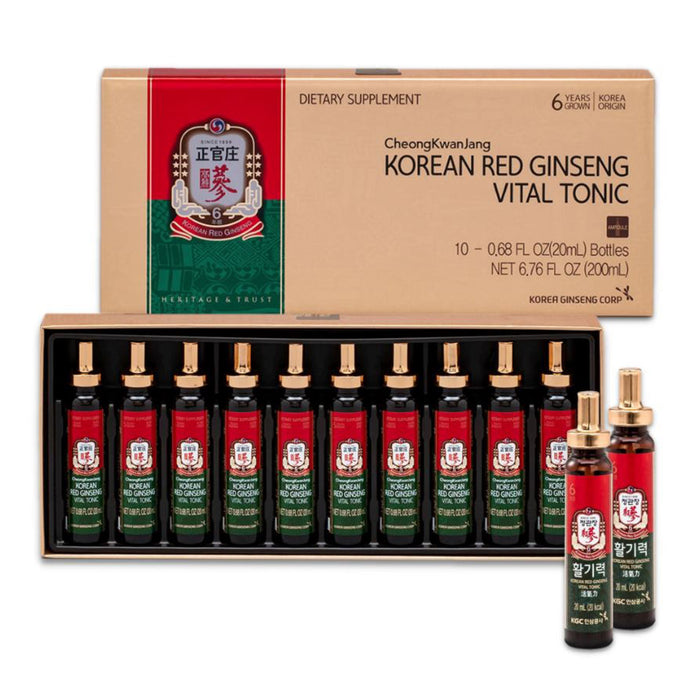 Cheong Kwan Jang Korean Red Ginseng Vital Tonic (Gift Set 10 Bottles)