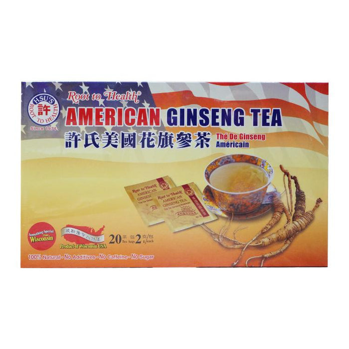 Hsu's American Ginseng Tea - 20 Tea Bags