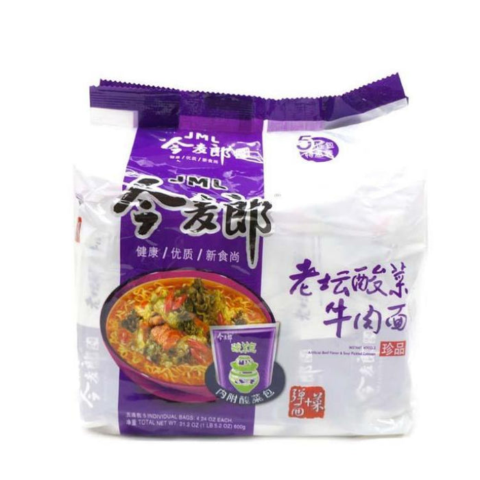 JML Beef & Sour Pickled Cabbage Noodle 5 Pack