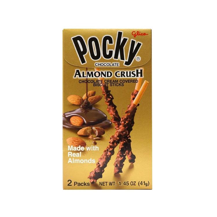 GLICO Pocky Almond Crush Chocolate Cream Covered Biscuit Sticks-GLICO-Po Wing Online
