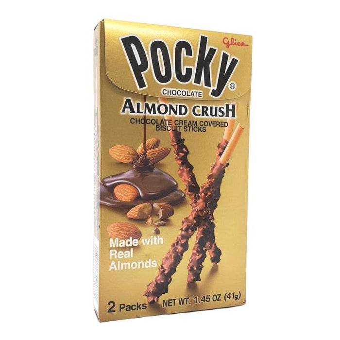 Glico Pocky Almond Crush Chocolate Cream Covered Biscuit Sticks