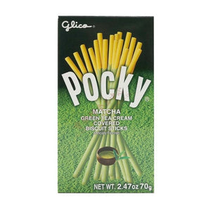 GLICO Pocky Matcha Green Tea Cream Covered Biscuit Sticks-GLICO-Po Wing Online