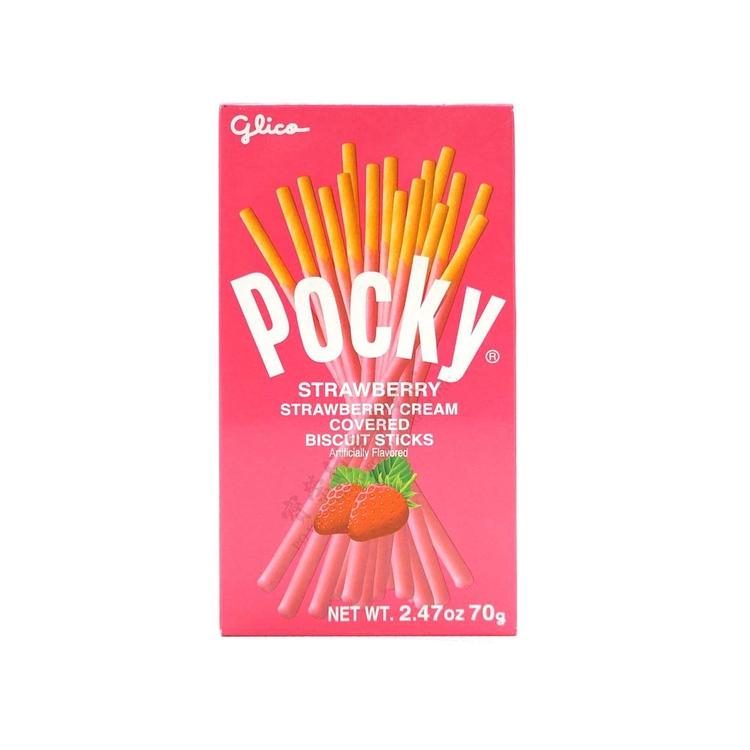 GLICO Pocky Strawberry Cream Covered Biscuit Sticks-GLICO-Po Wing Online