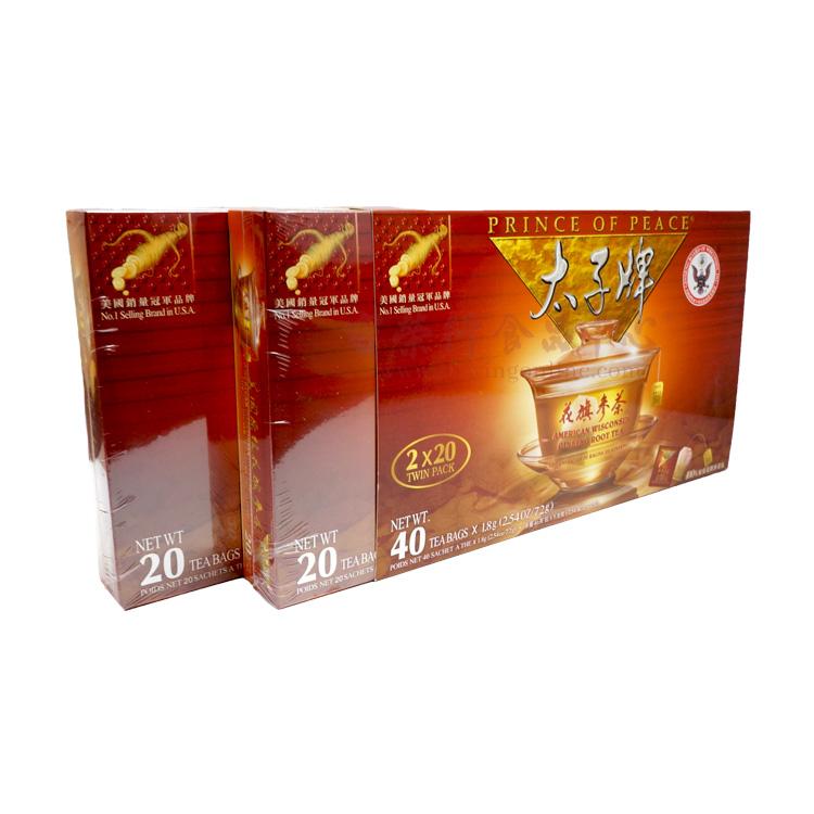 Prince of Peace American Ginseng Tea - 40 Tea Bags-PRINCE OF PEACE-Po Wing Online