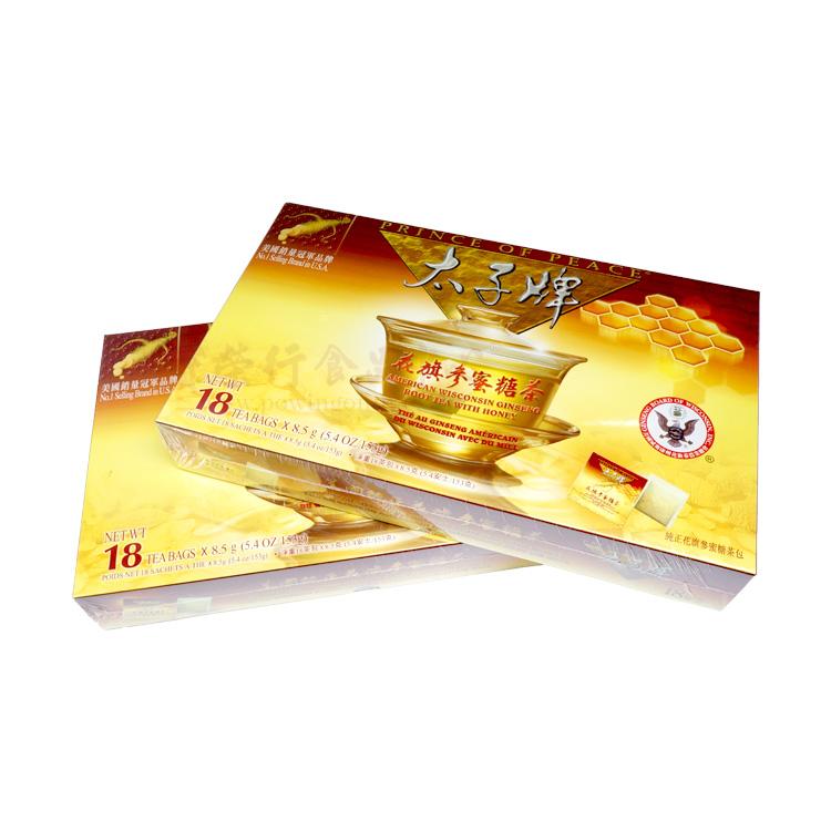 Prince of Peace American Ginseng Tea with Honey - 36 Tea Bags-PRINCE OF PEACE-Po Wing Online