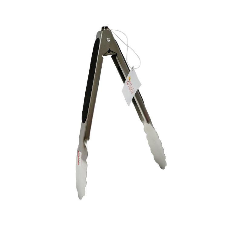 Stainless-Steel Locking Kitchen Tongs, In 2 Sizes