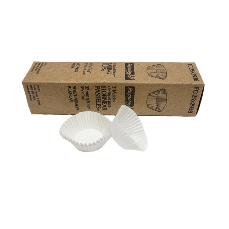 White Fluted Mini Baking Cup 1 3/8 x 15/16 - 1000/Pack